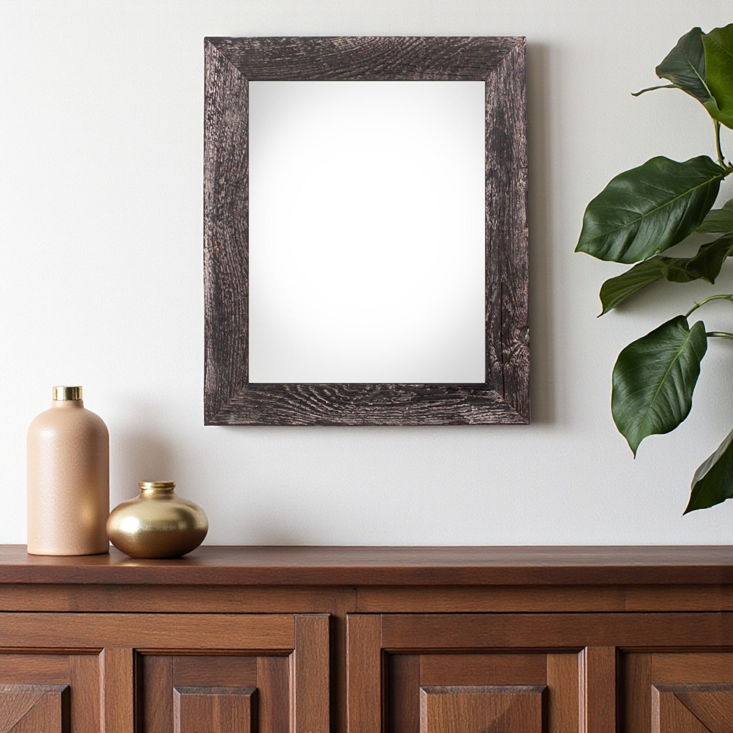 14" x 18" Black Solid Wood Hanging Picture Frame-1