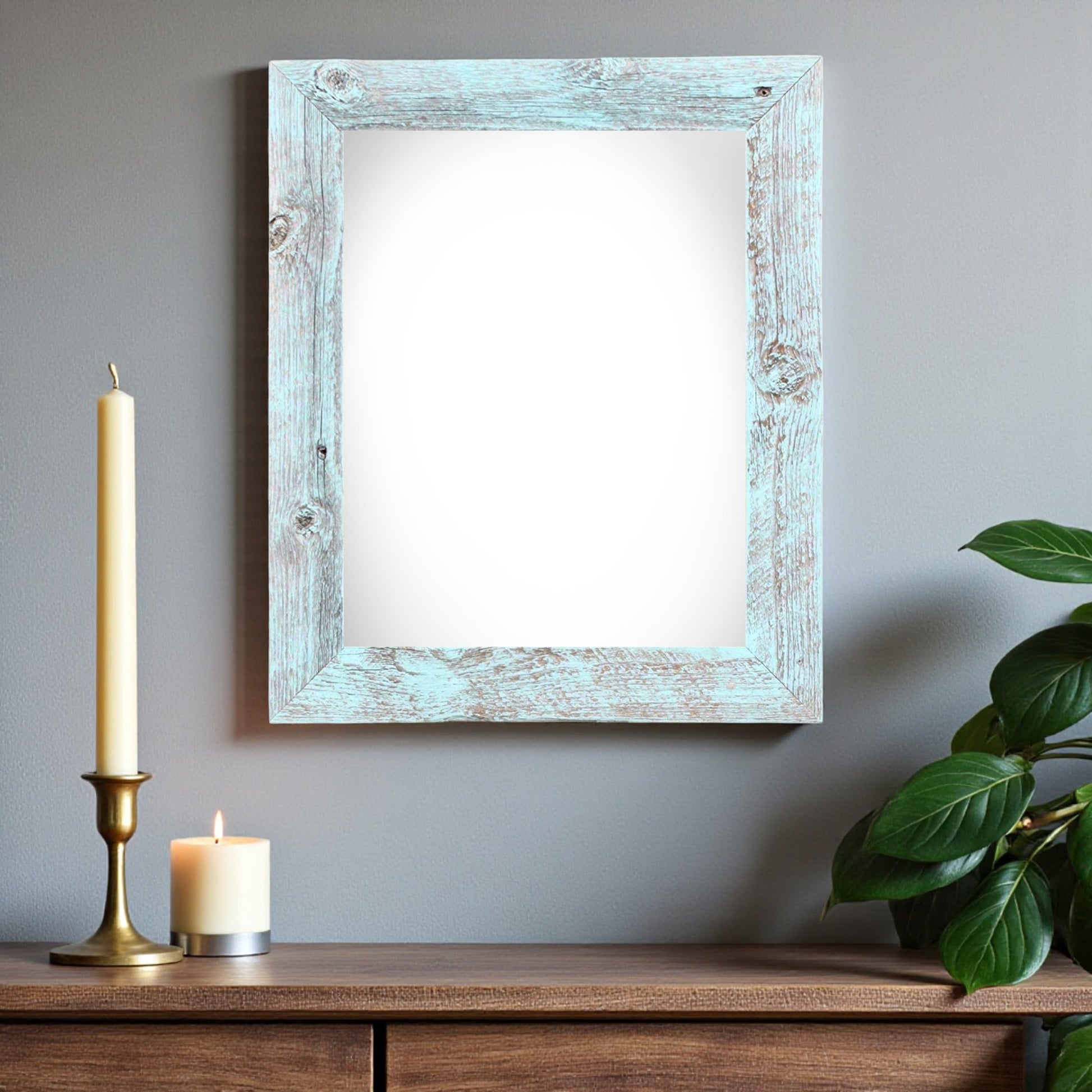 18" x 24" Blue Solid Wood Hanging Picture Frame-1
