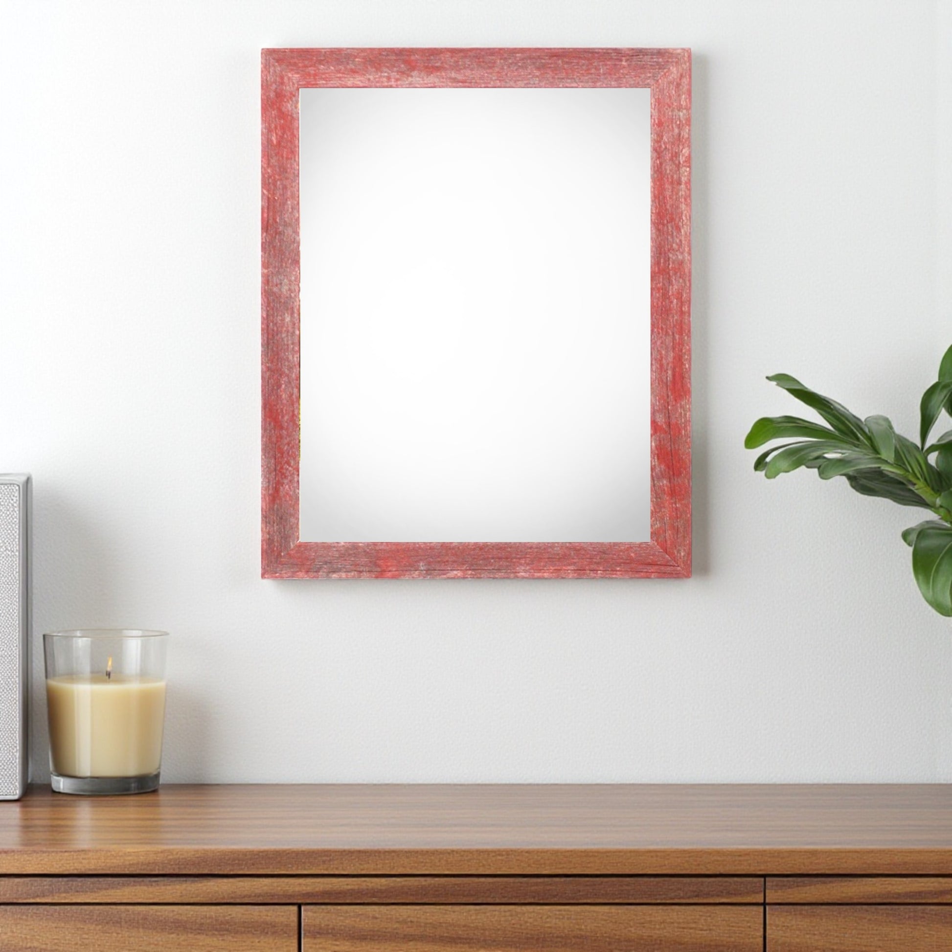 18" x 24" Red Solid Wood Hanging Picture Frame-1