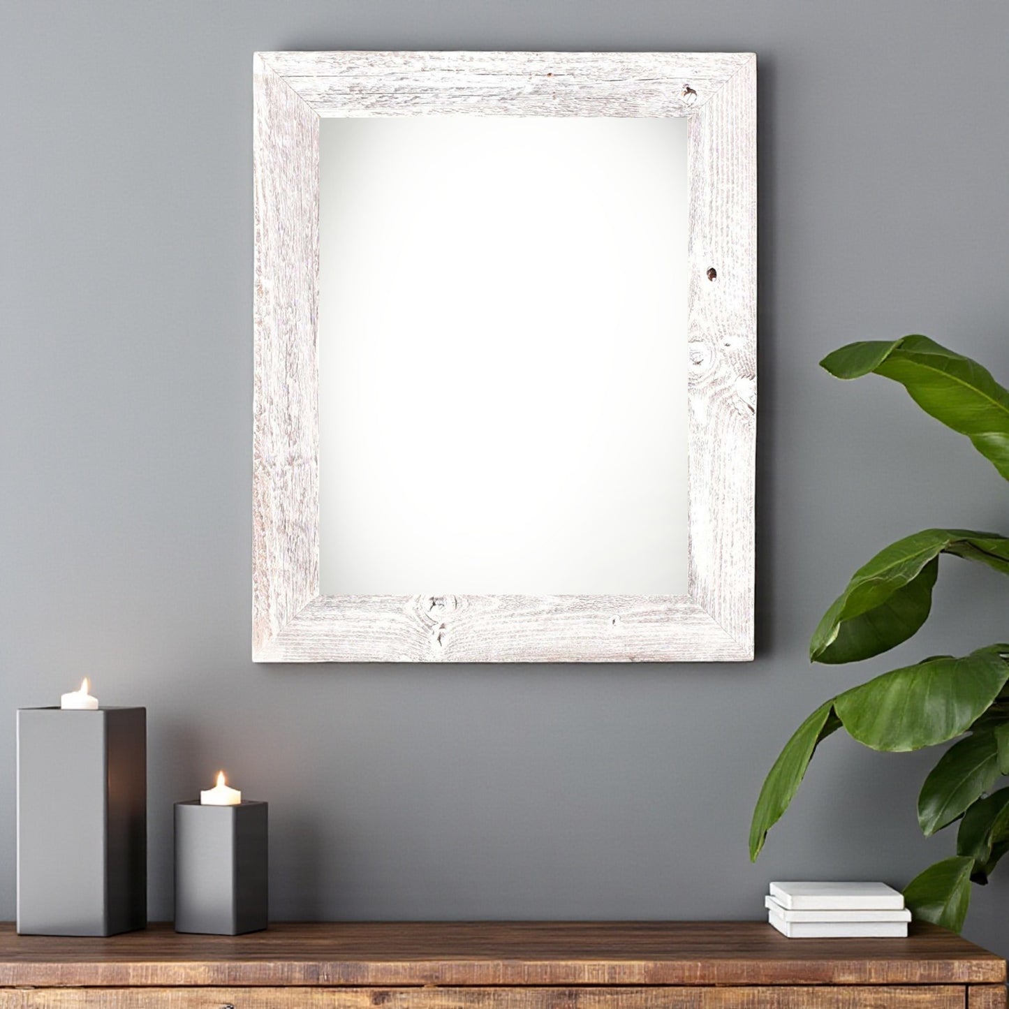 20" x 24" White Solid Wood Hanging Picture Frame-1