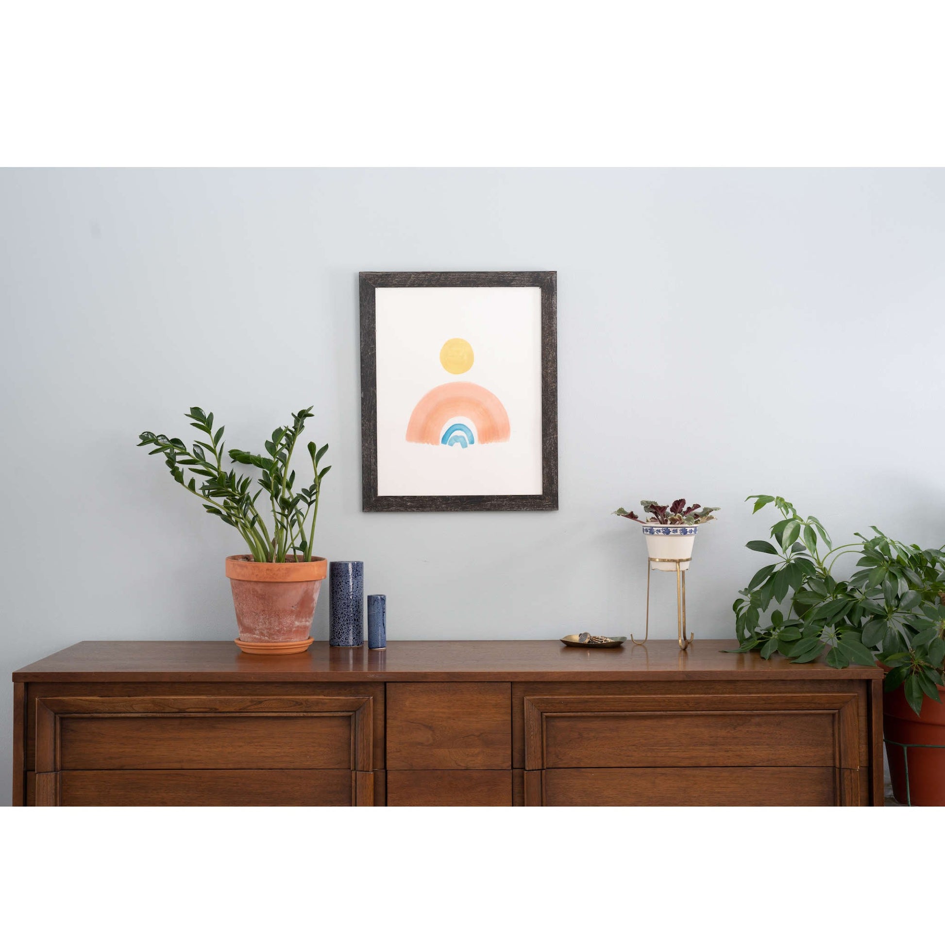 20" x 28" Black Solid Wood Hanging Picture Frame-4