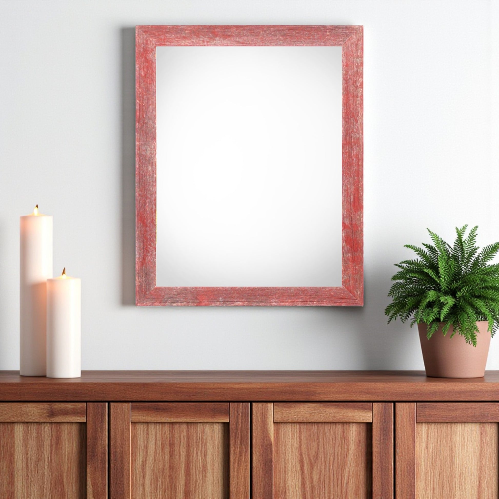 20" x 30" Red Solid Wood Hanging Picture Frame-1
