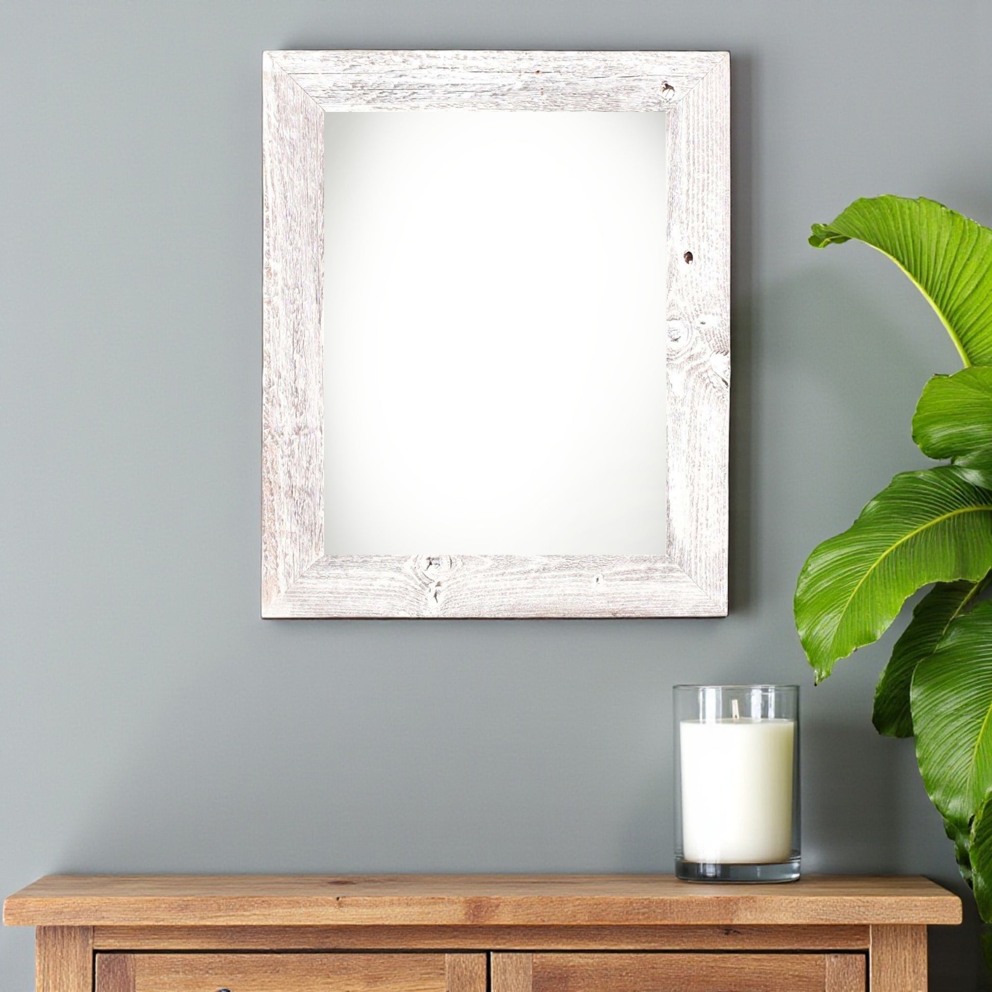 20" x 30" White Solid Wood Hanging Picture Frame-1