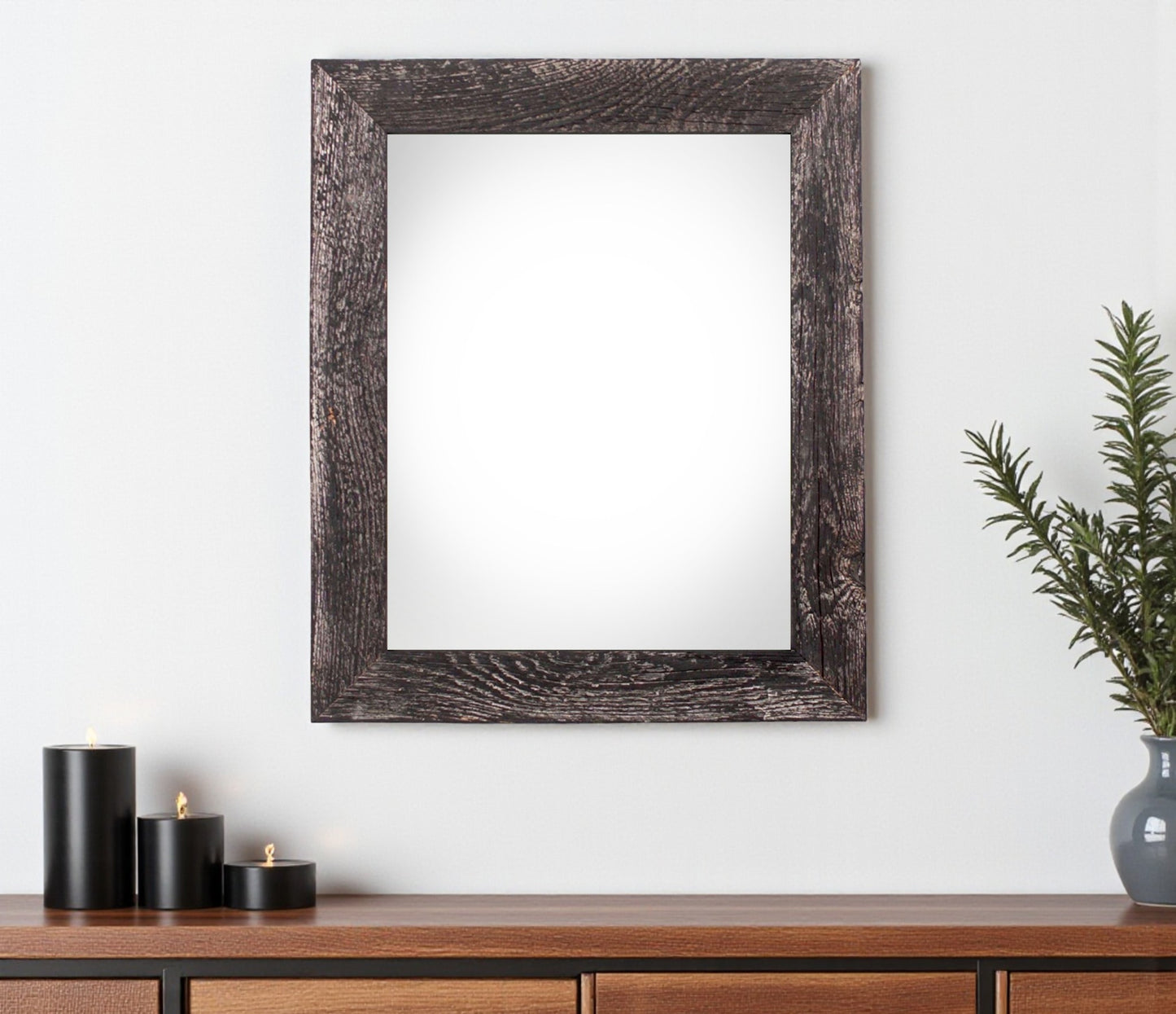 22" x 28" Black Solid Wood Hanging Picture Frame-1