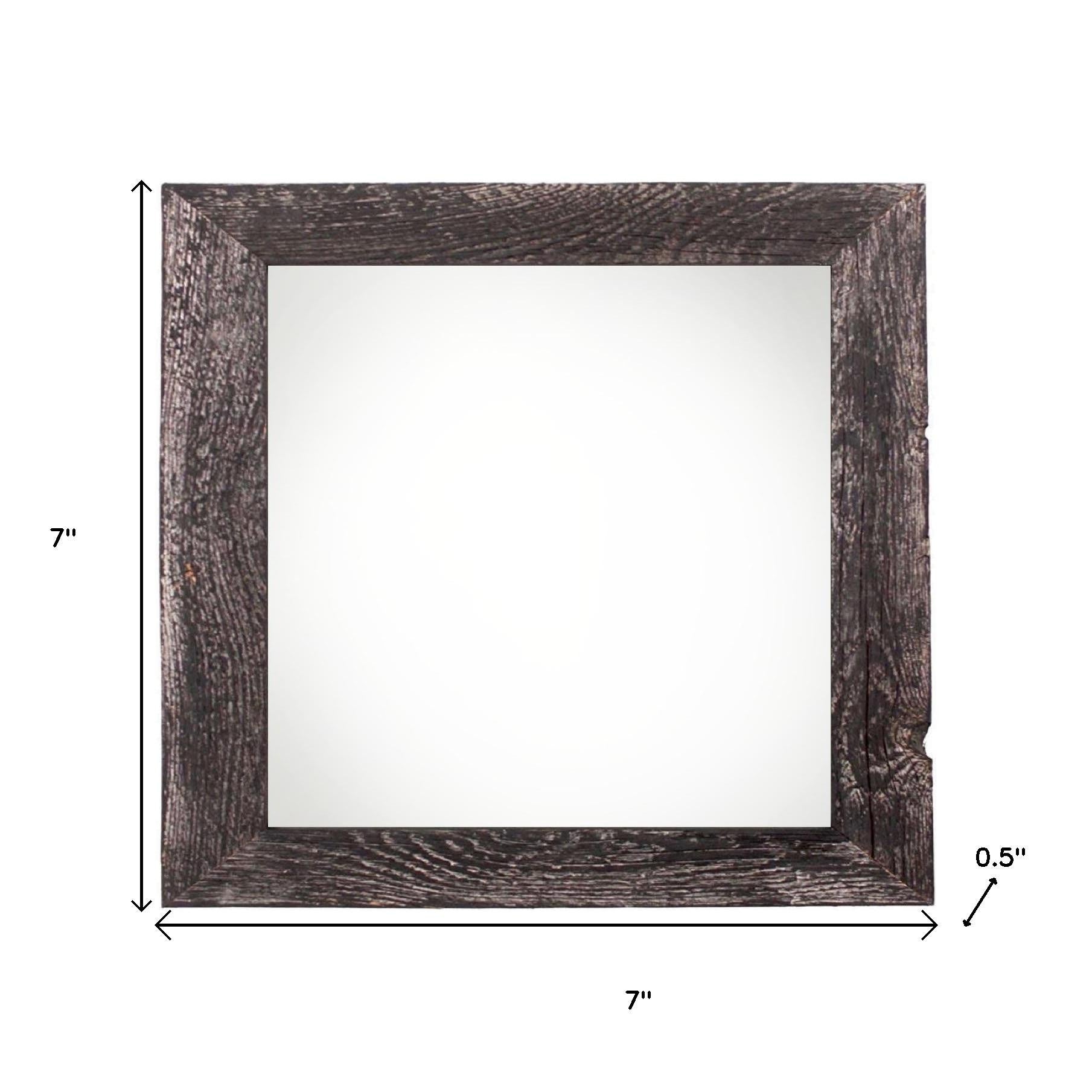 4" x 4" Black Solid Wood Tabletop Picture Frame-6