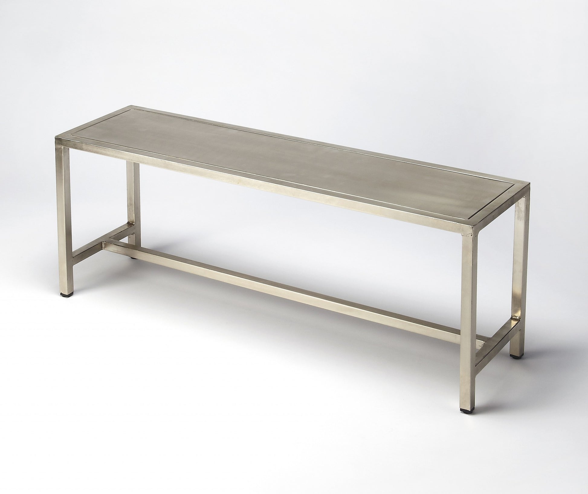 44" Silver Iron Bench-2