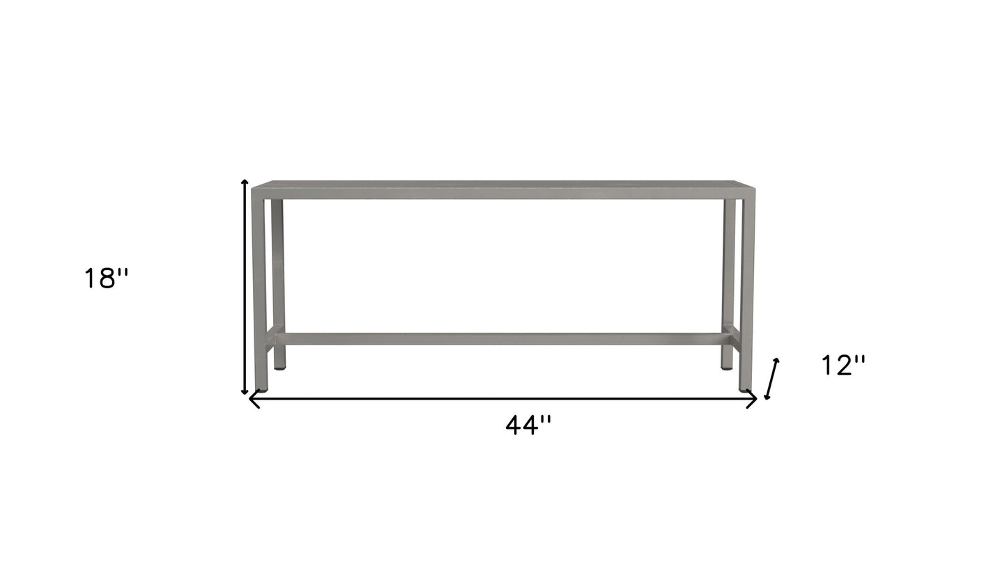 44" Silver Iron Bench-7