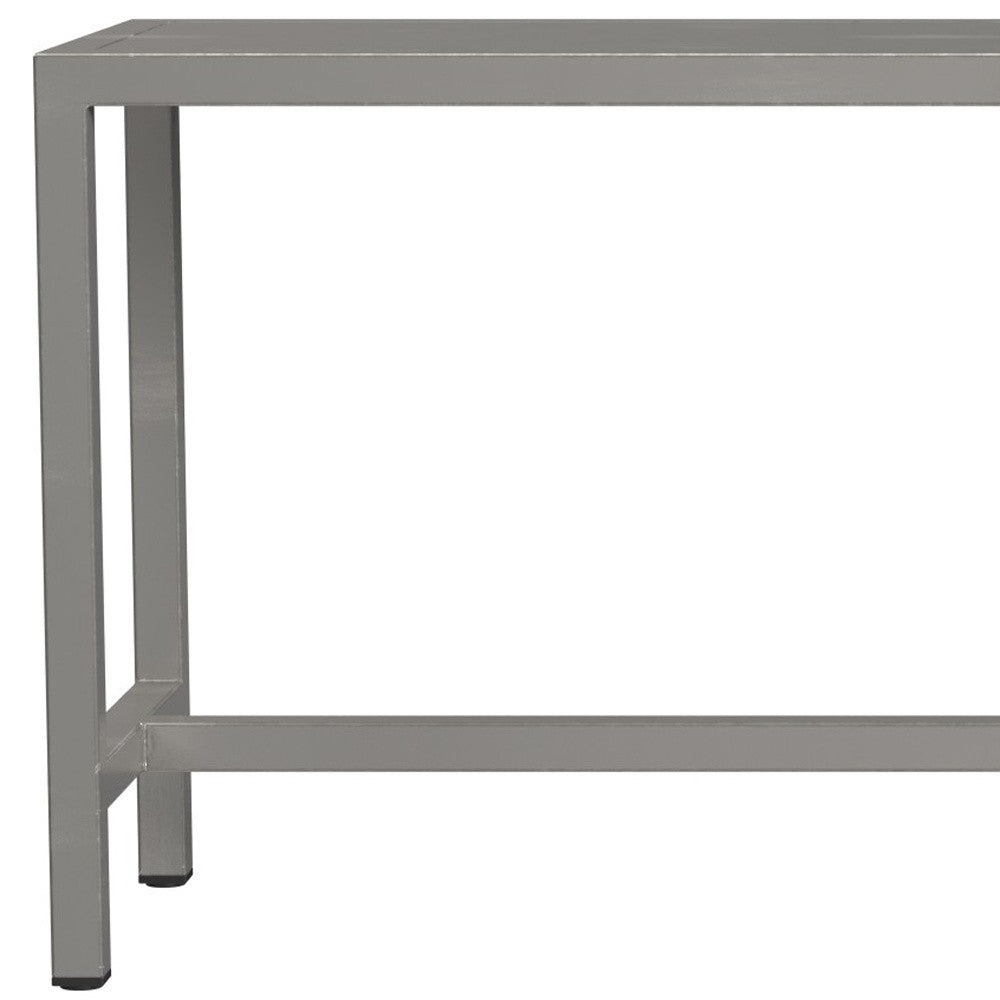 44" Silver Iron Bench-6
