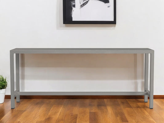 44" Silver Iron Bench-0