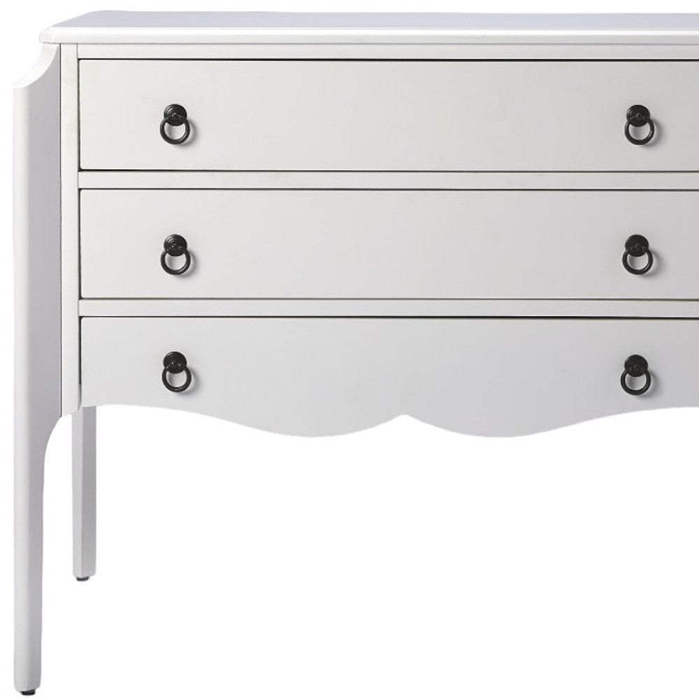 34" White Solid and Manufactured Wood Three Drawer Standard Chest-3