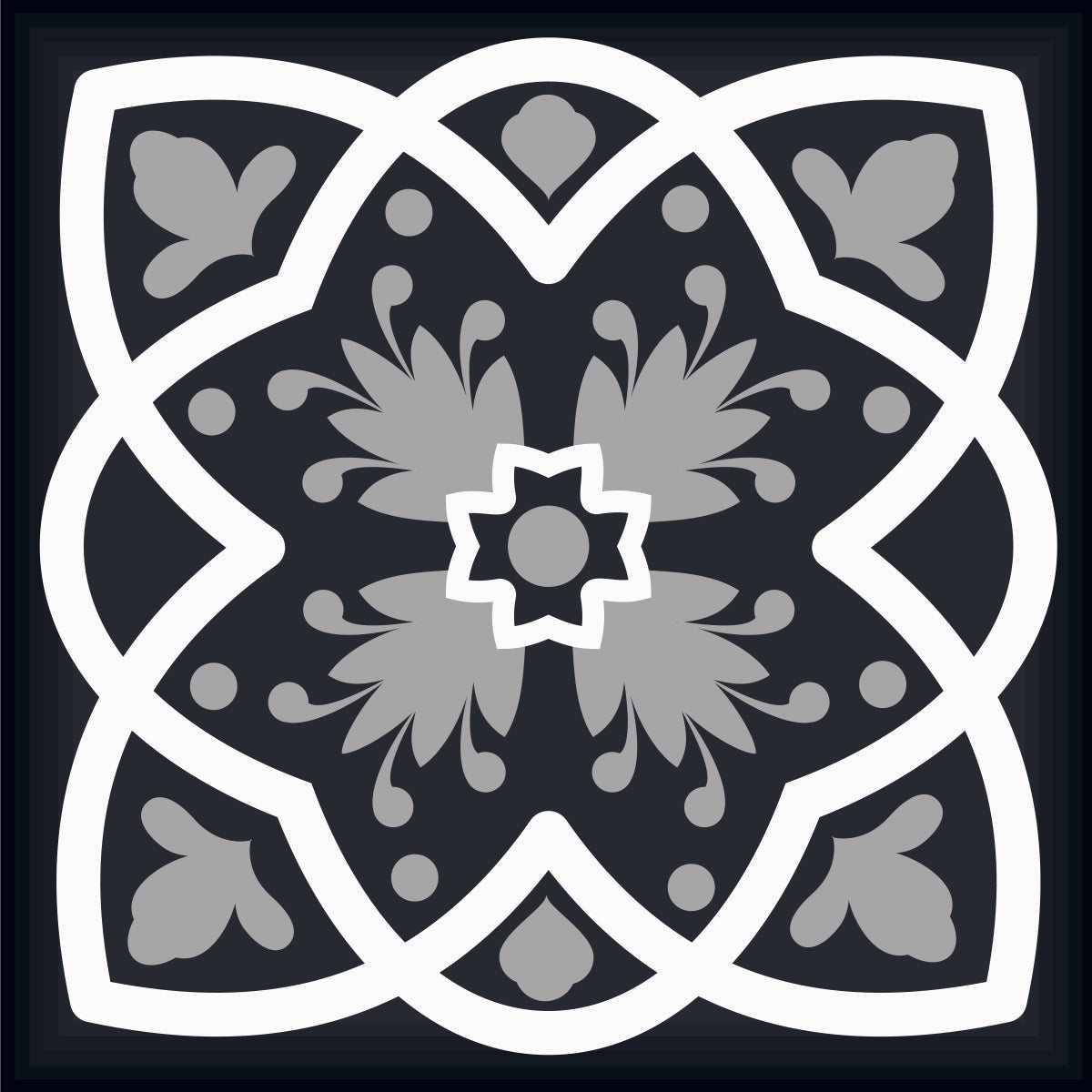 5" X 5" Black White And Tan Peel And Stick Removable Tiles-2