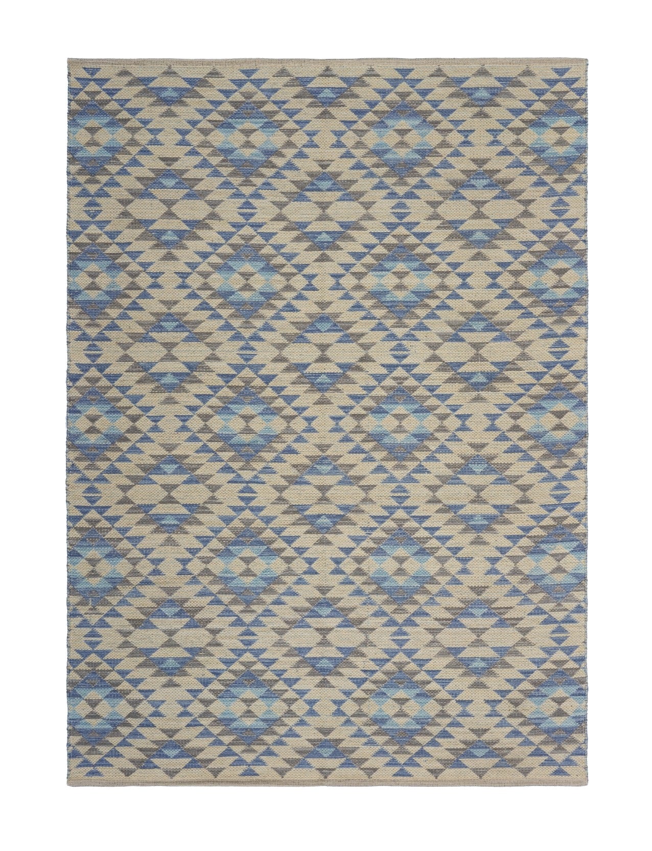 3' x 5' Blue Decorative Lattice Area Rug-1