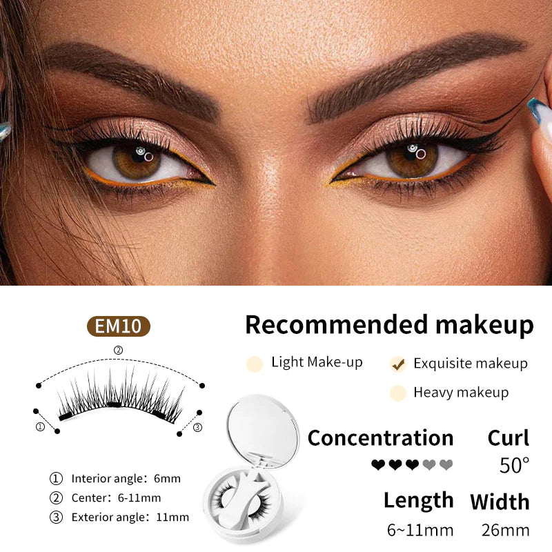 Magnetic False Eyelashes with Storage Box