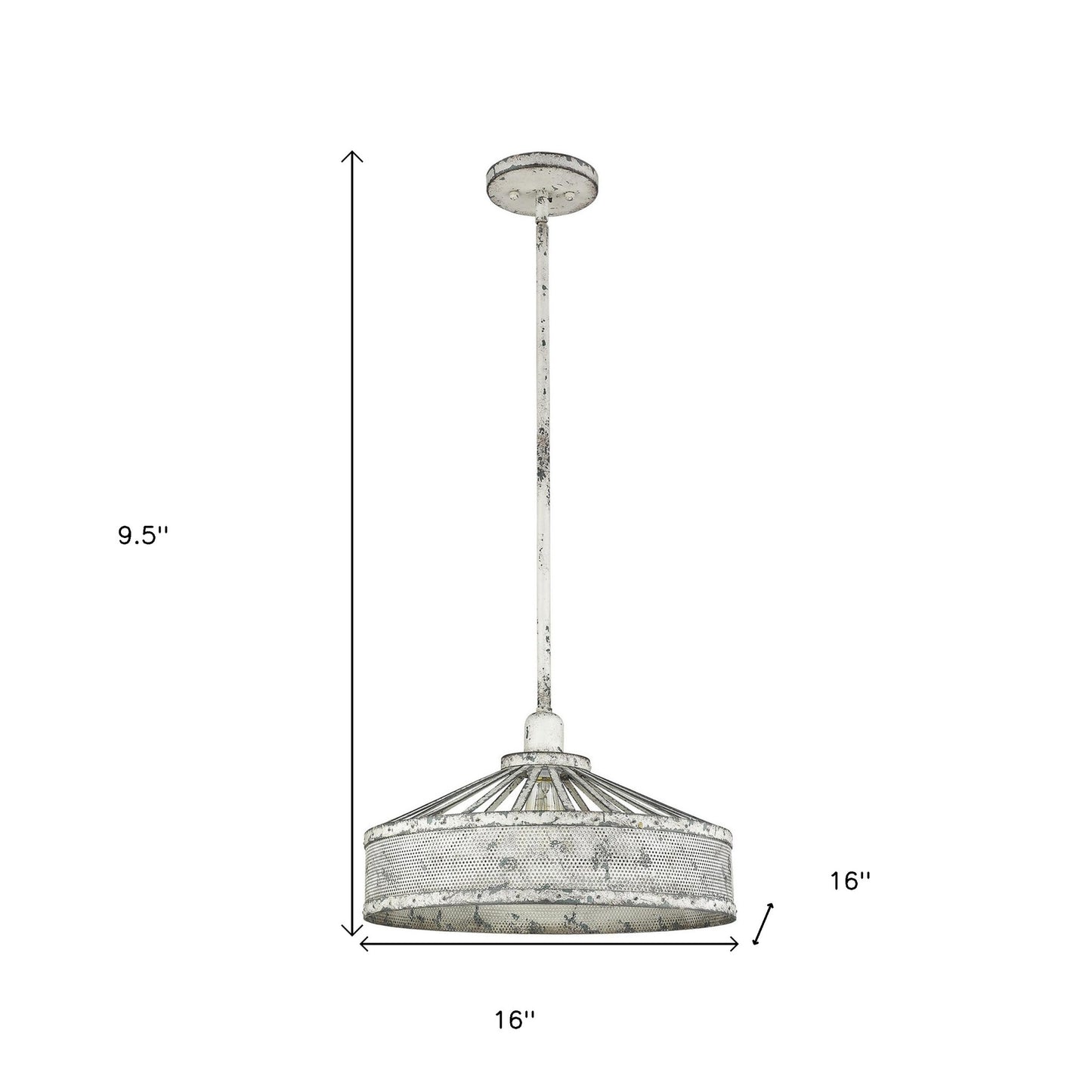 Iris 1-Light Aged Ivory Pendant-8