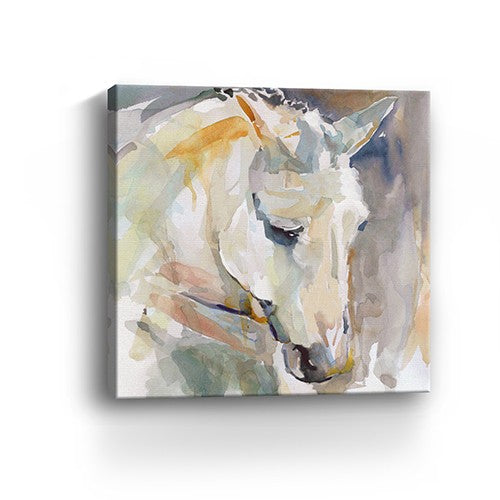 40" x 40" Abstract Watercolor Horse Canvas Wall Art-0