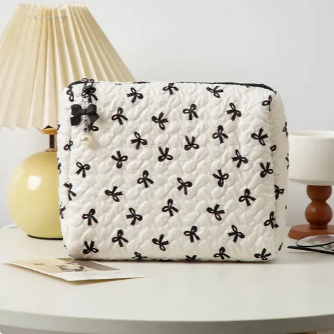 Large Bow Clutch Cosmetic Bag