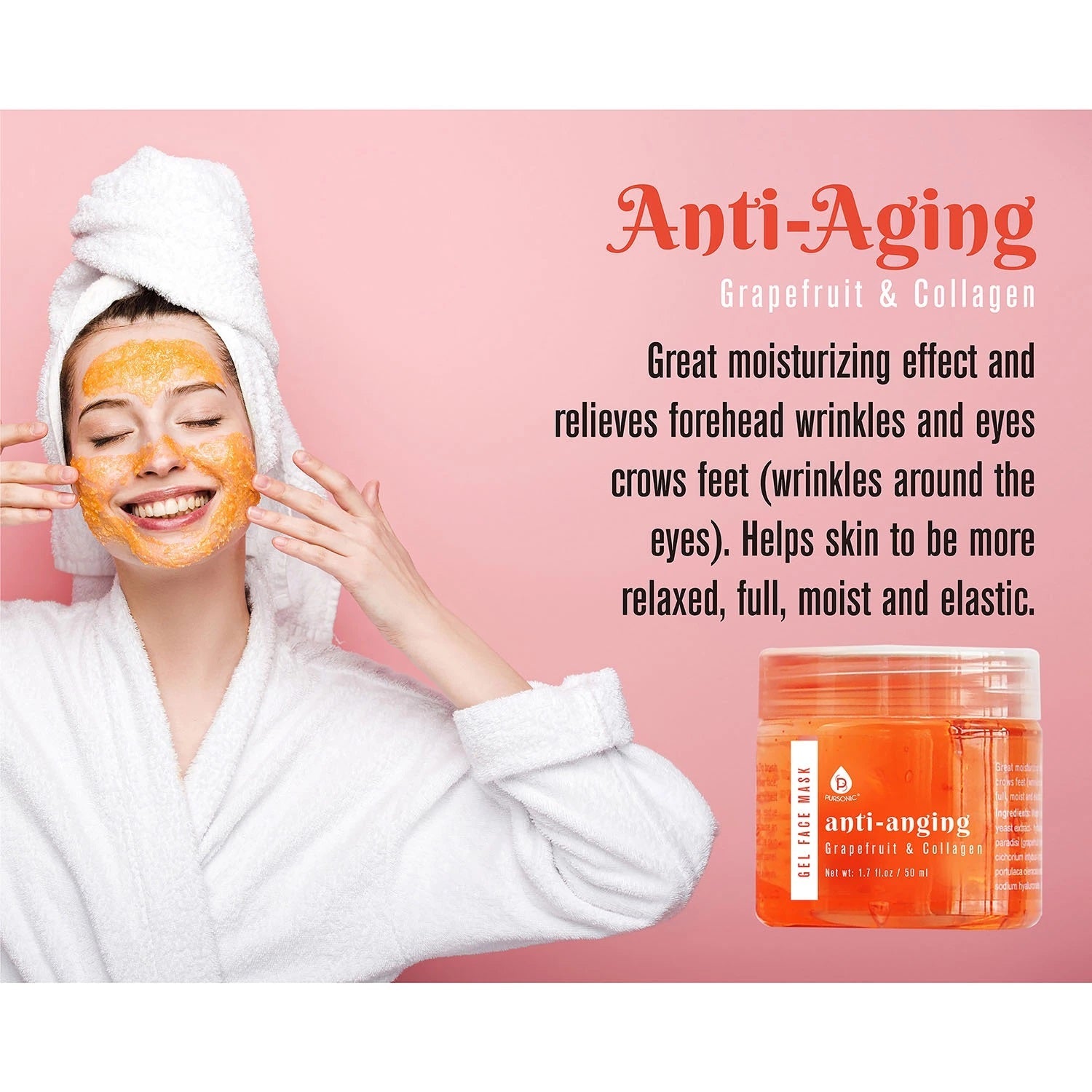 3 Pack Facial Therapy Gel Face Mask With Mask Applicator-3