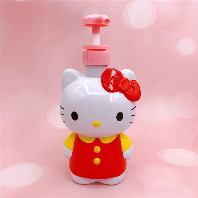 Cartoon Squeeze Bottle - 3D Cat Design for Toiletries