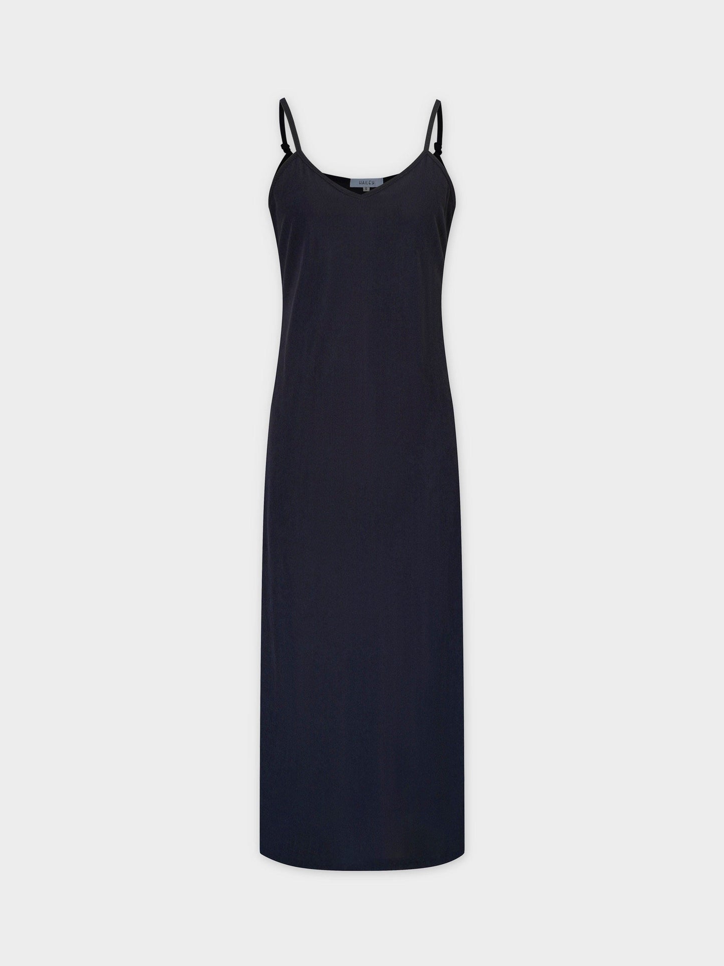 Corduroy Slip Dress-Black-1