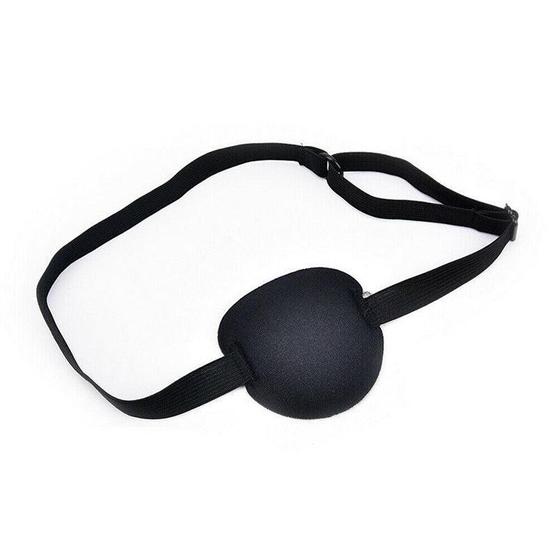 1/2/3/4/5Pcs Adjustable Strap Eye Patch Soft Concave Design Washable Black Cover-3