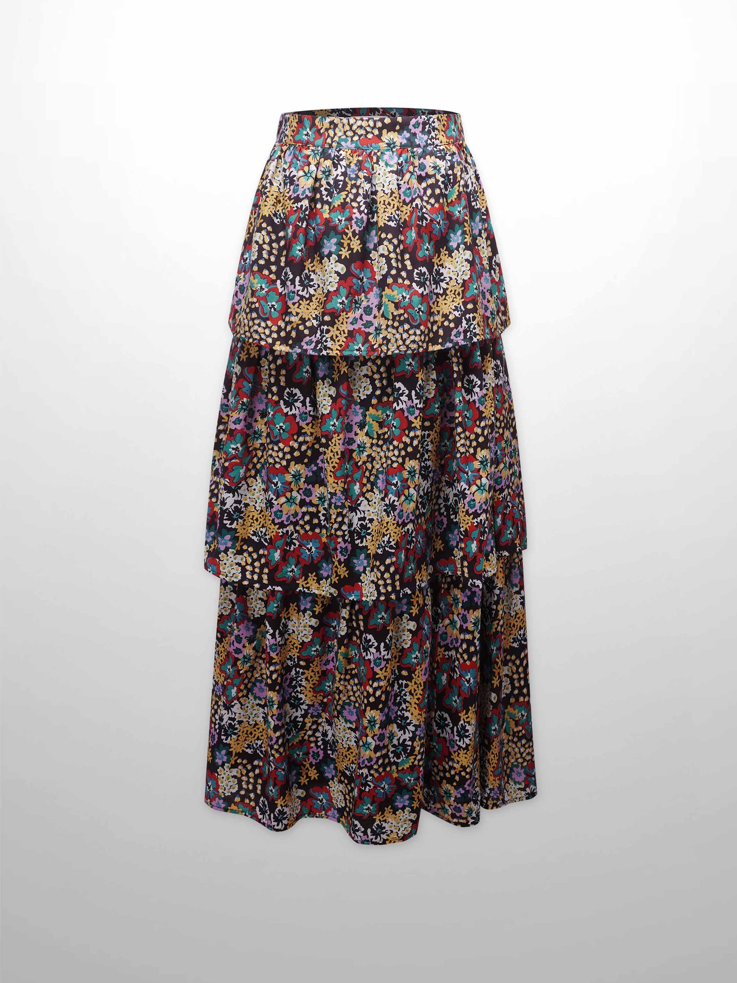 Layered Skirt-Bold Floral-1