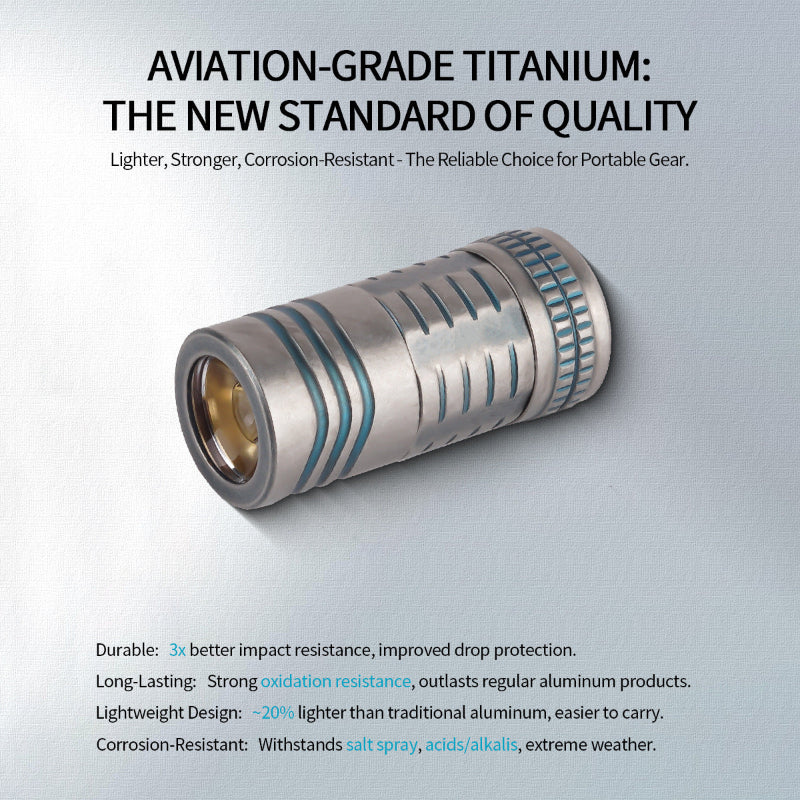 Keychain TItanium Alloy Flashlight EDC Super Bright Mini led flashligts with Pocket Size-4