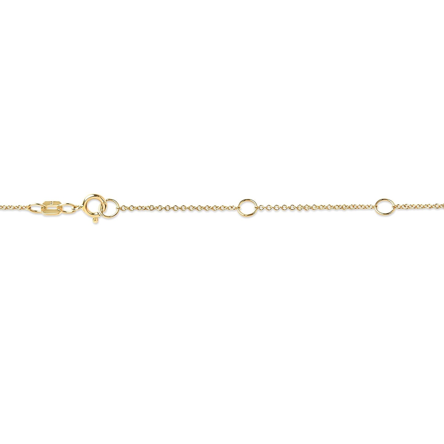 10K Yellow Gold 1/5 Carat Round Brilliant-Cut Diamond Modern Bezel-Set Solitaire 16"-18" Pendant Necklace (H-I Color, SI2-I1 Clarity)-3