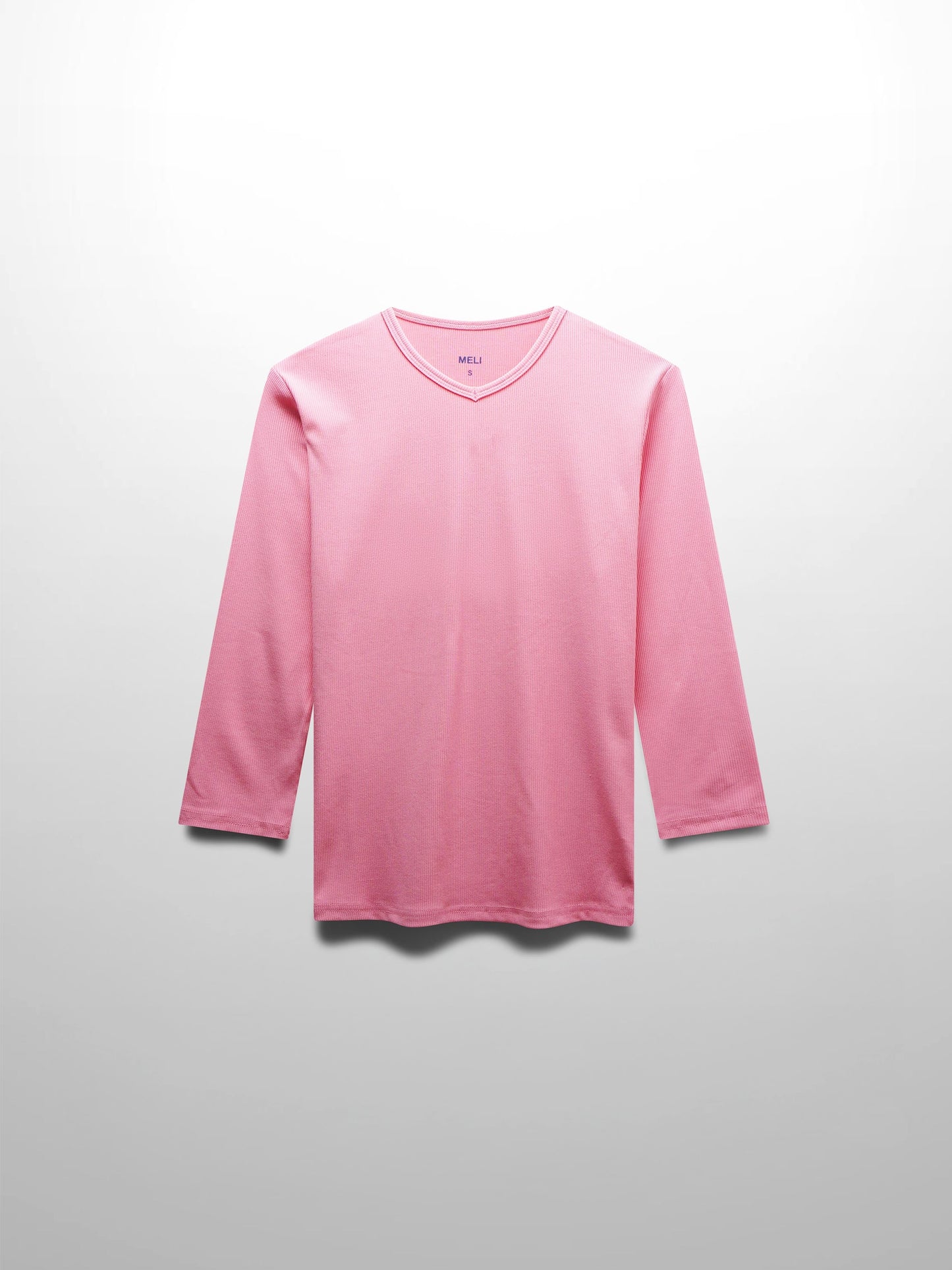 RIBBED HIGH V 3Q-SO PINK-1