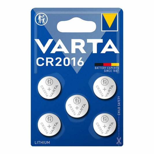 Lithium Button Batteries Varta 6016101415 CR2016 3 V (5 Units)-0