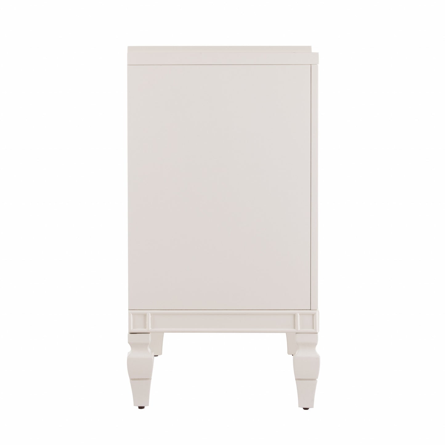 64" White Solid Wood Sideboard with Four Doors-3