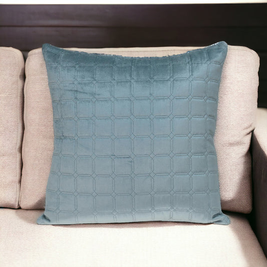 20" Gray Cotton Blend Throw Pillow-0