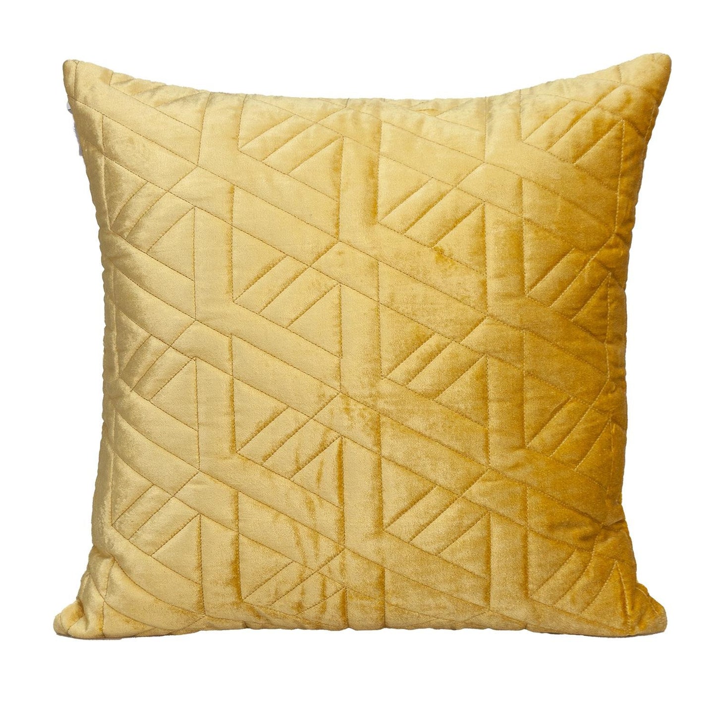 20" Yellow Cotton Blend Throw Pillow-0