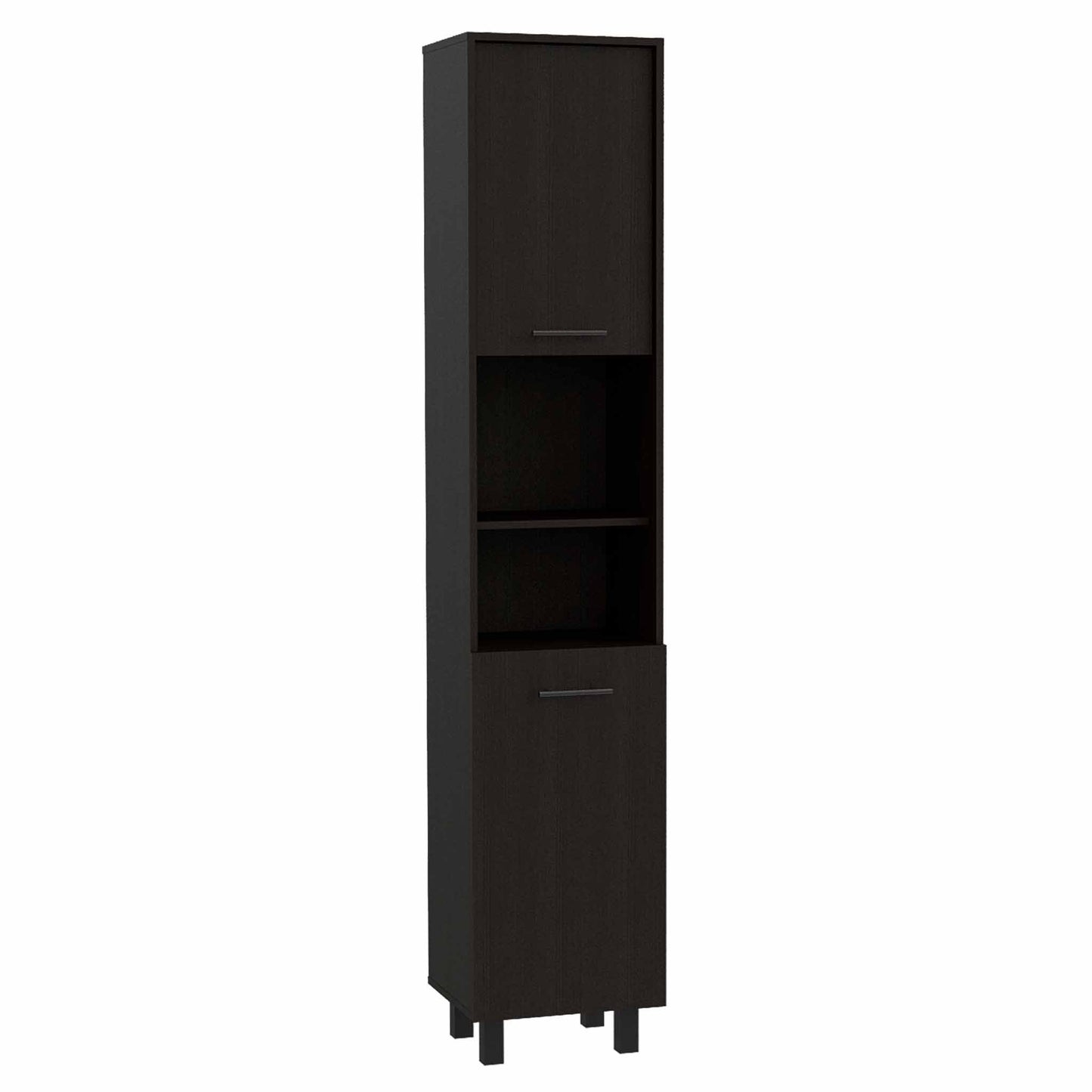 79" Modern Black Pantry Cabinet with Five Shelves-2
