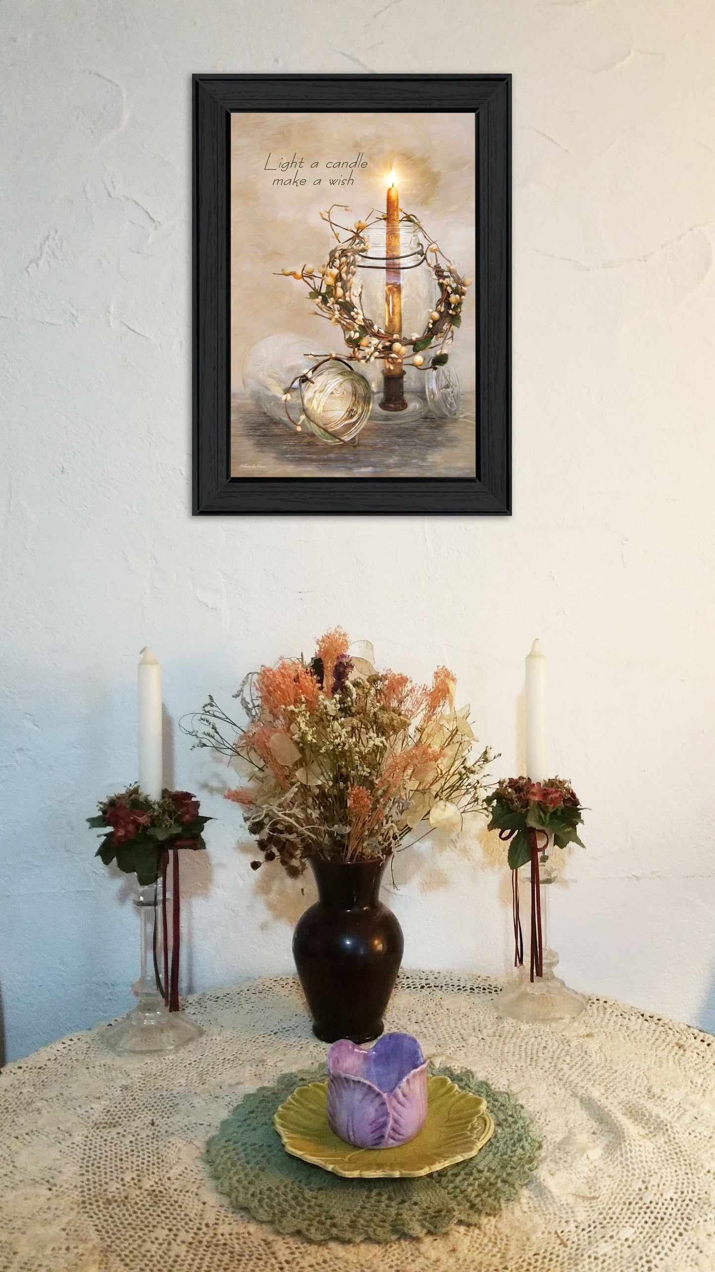 Make A Wish Black Framed Print Wall Art-3