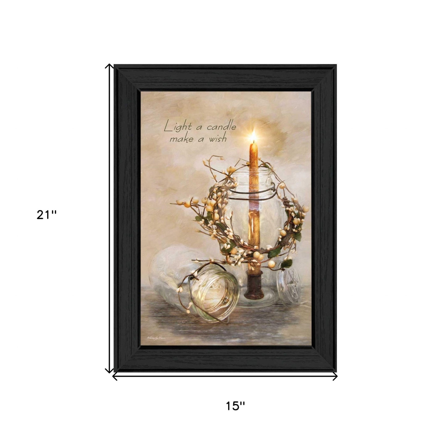 Make A Wish Black Framed Print Wall Art-4
