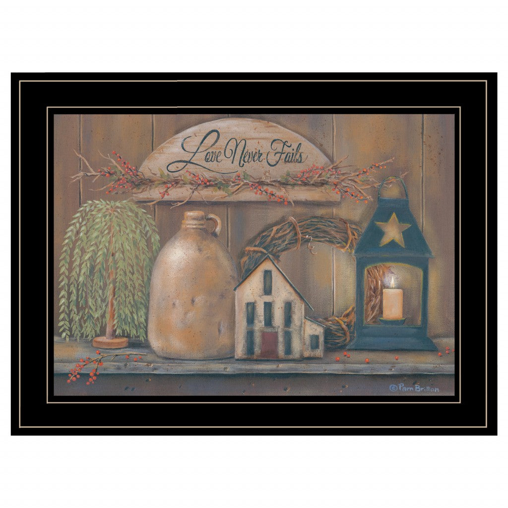 Love Never Fails 6 Black Framed Print Wall Art-1