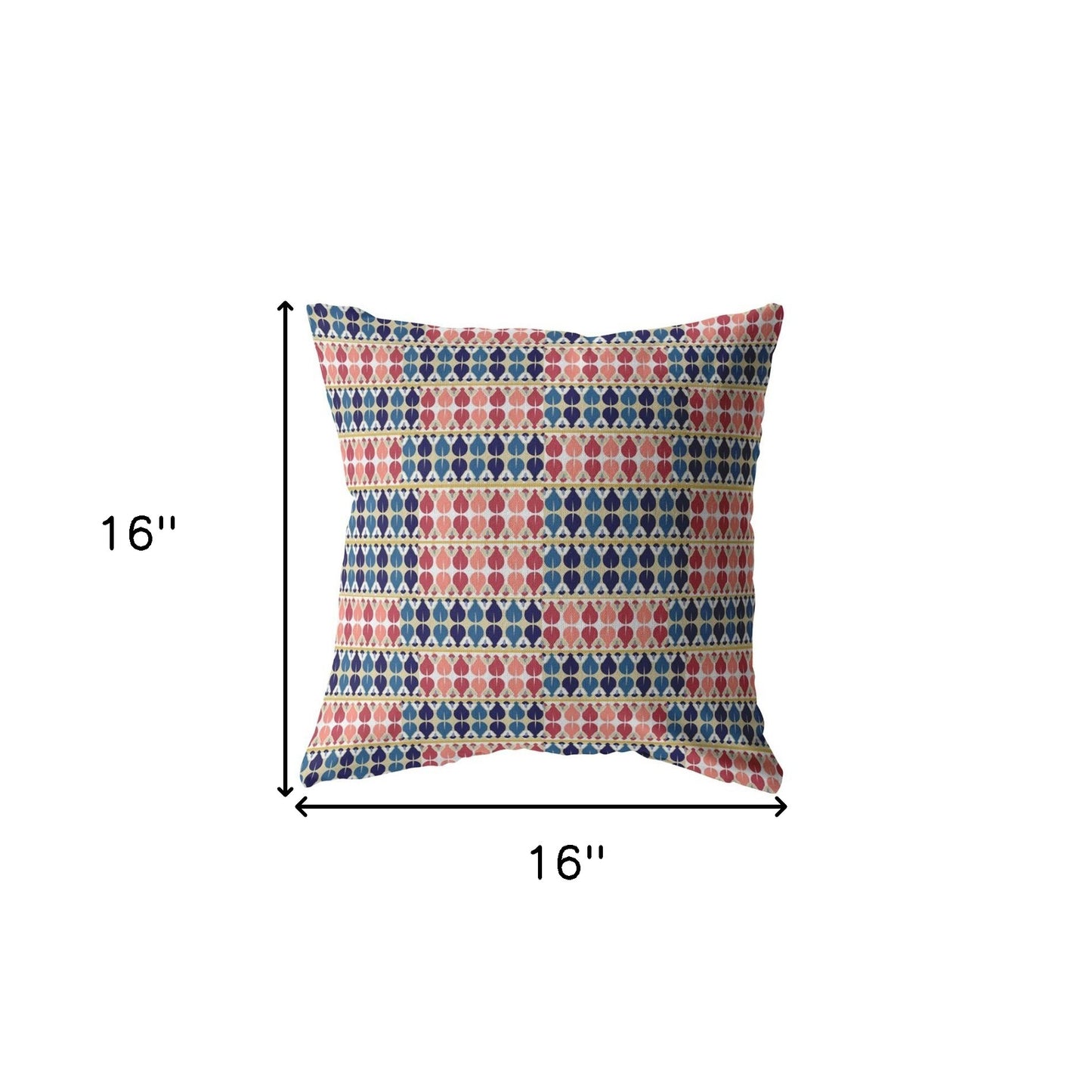 16" Red Blue Spades Zippered Suede Throw Pillow-5