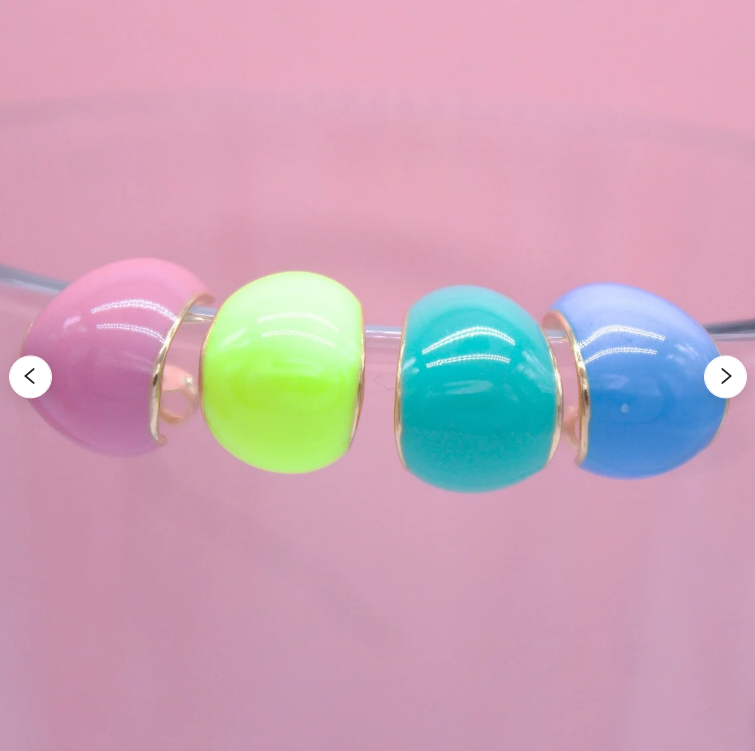 18k Gold Filled Colorful Hoops | Neon Enamel Hoop Earrings (K295)-1