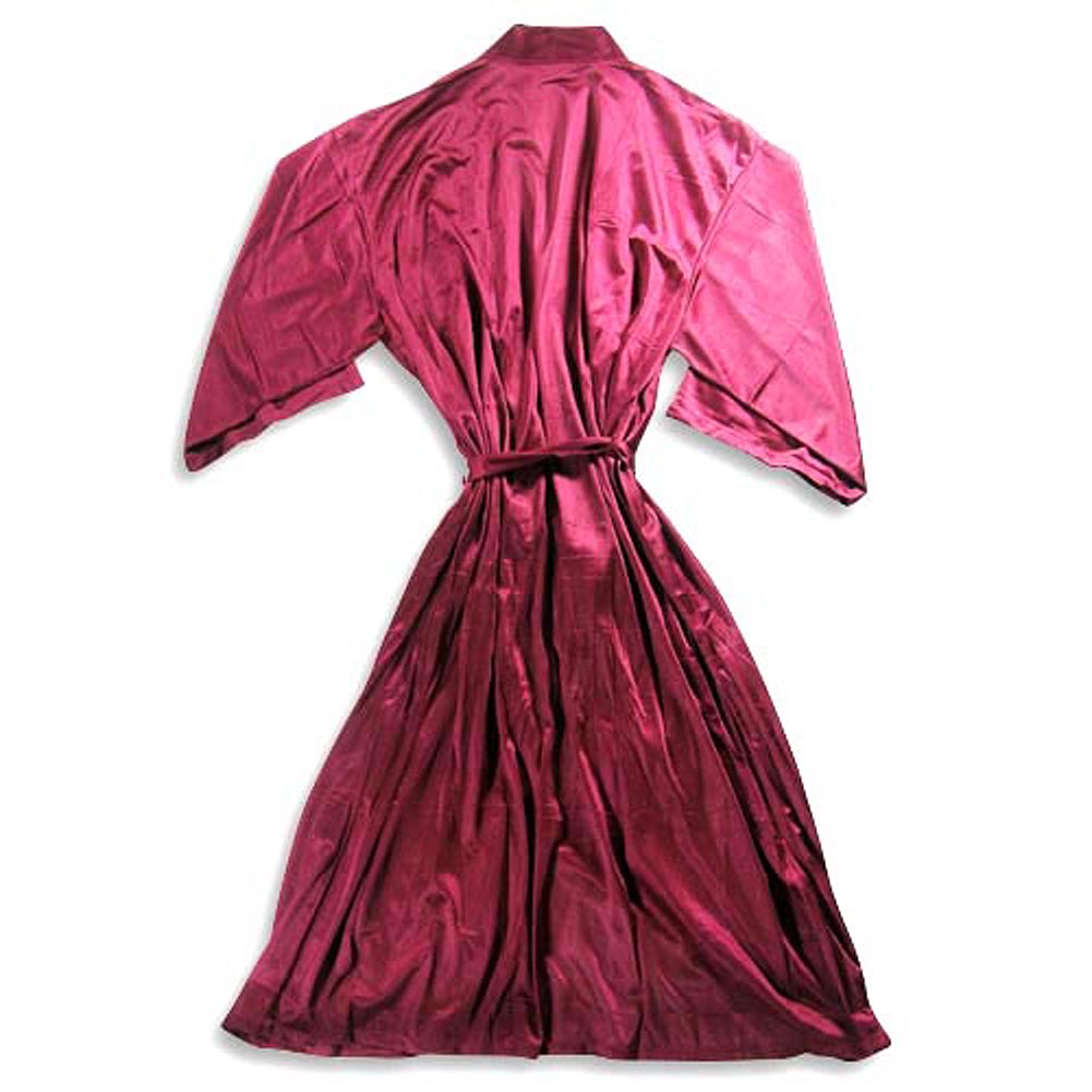 Knothe Mens Nylon Wrap Style Bathrobe - One Size Fits Most-1