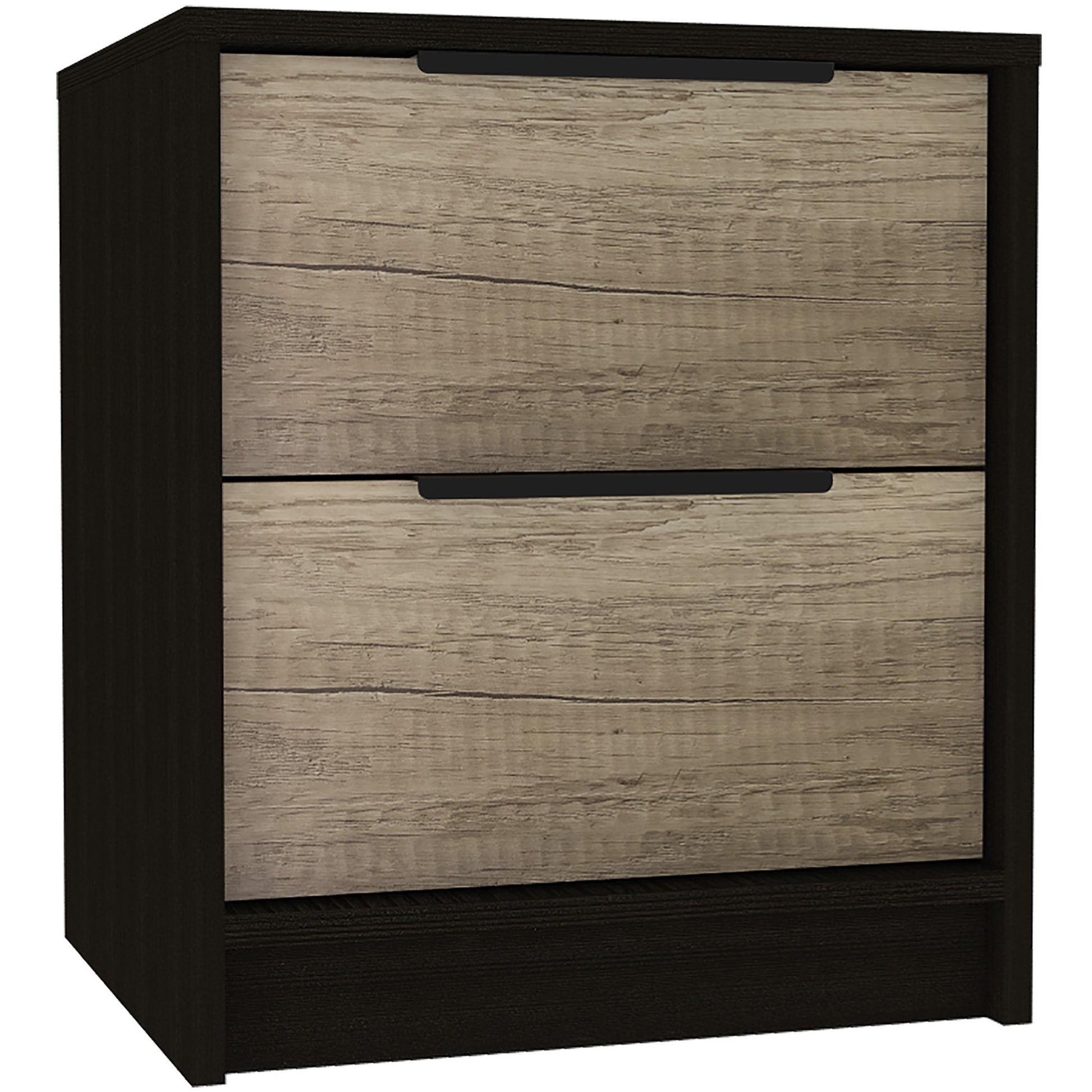 19" Wood Two Drawer Nightstand-1