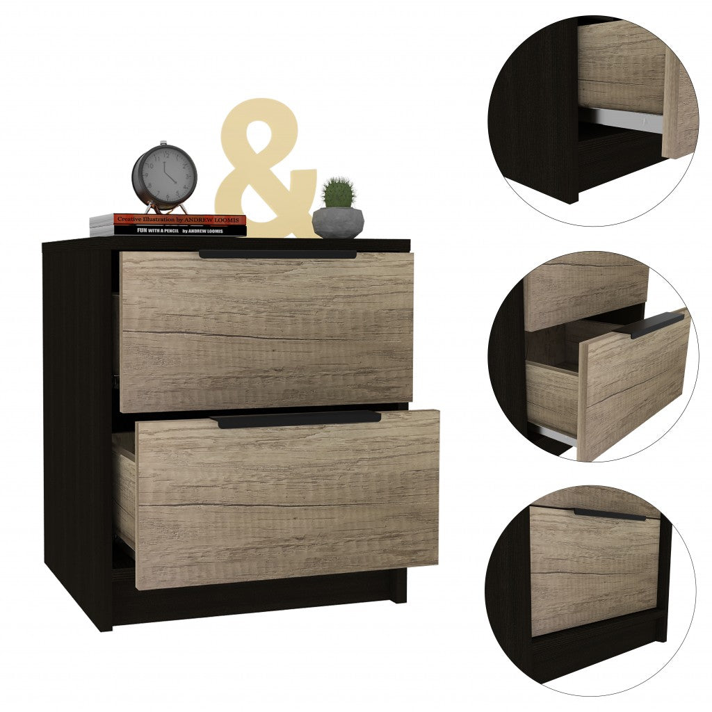 19" Wood Two Drawer Nightstand-3