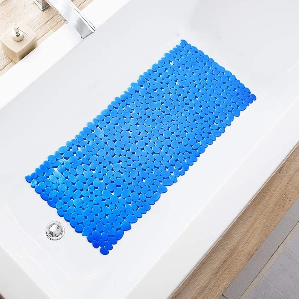 35" Blue Spa Pebbles Non Slip Bathtub Mat-4
