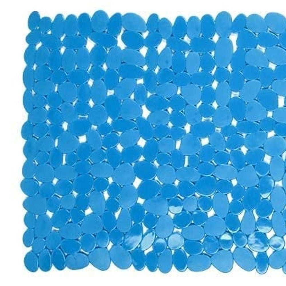 35" Blue Spa Pebbles Non Slip Bathtub Mat-3
