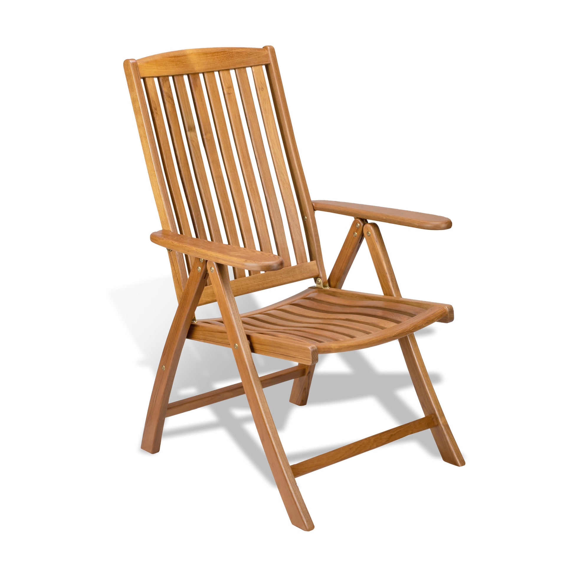 27" Brown Solid Wood Indoor Outdoor Arm Chair-1