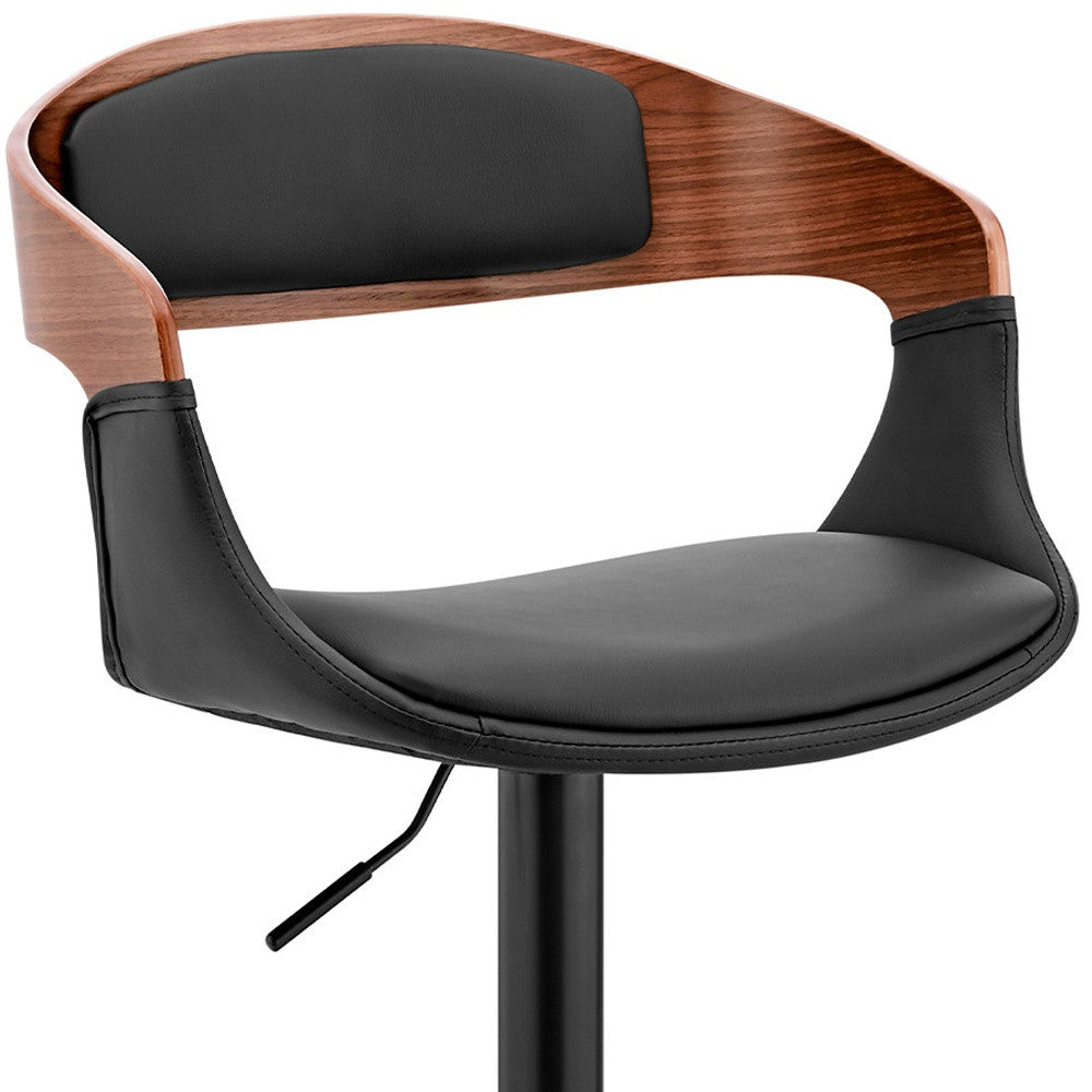 24" Black Iron Swivel Low Back Adjustable Height Bar Chair-8