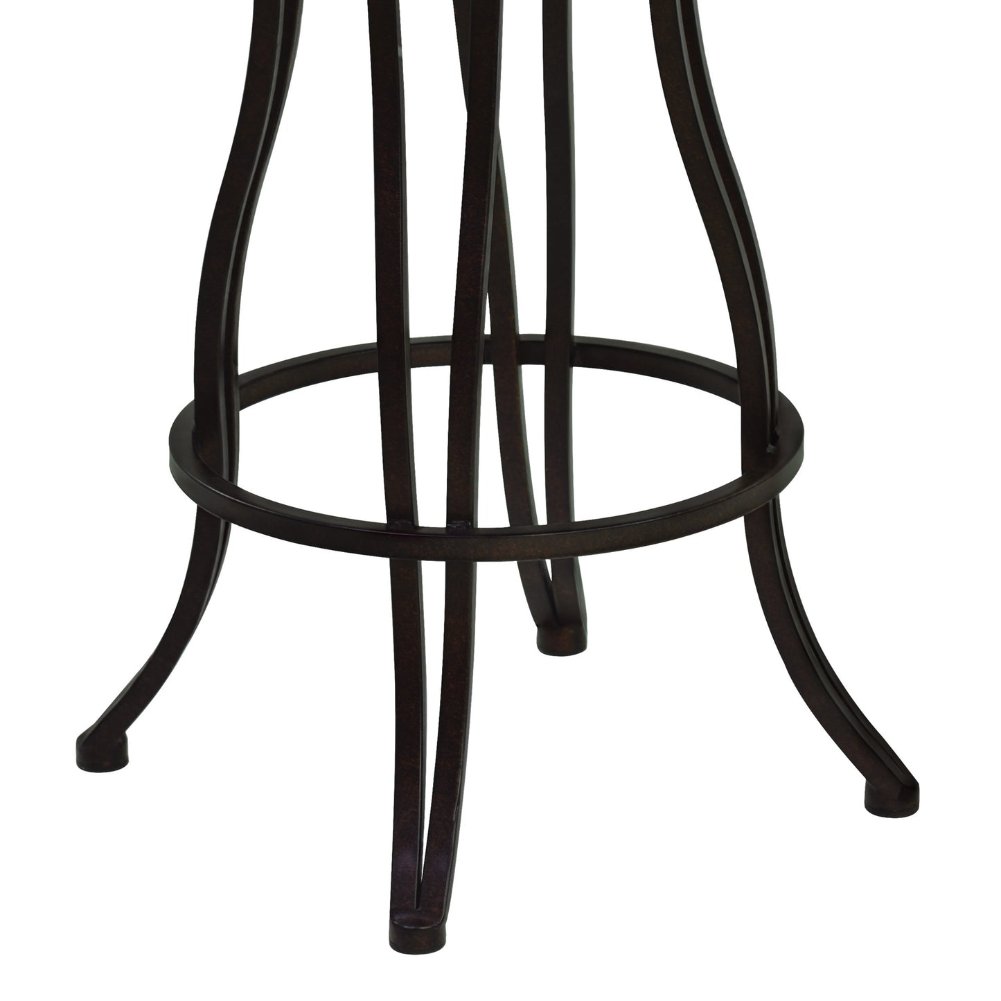 30" Espresso Iron Swivel Bar Height Bar Chair-4