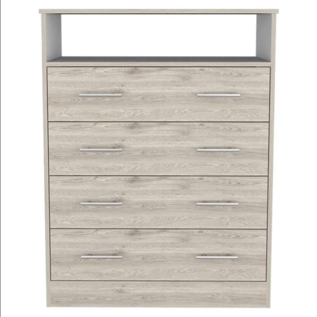 33" Light Grey Manufactured Wood Four Drawer Dresser-0