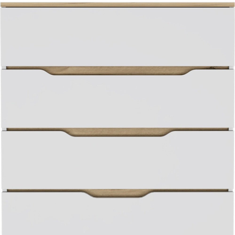 31" Brown and White Four Drawer Standard Chest-3