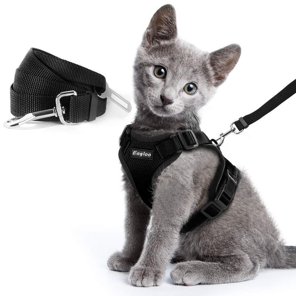 Escapeguard Cat Vest Harness And Car Seat Belt Adapter - Adjustable, Reflective, And Escape-Proof Harness For Cats And Small Dogs-16