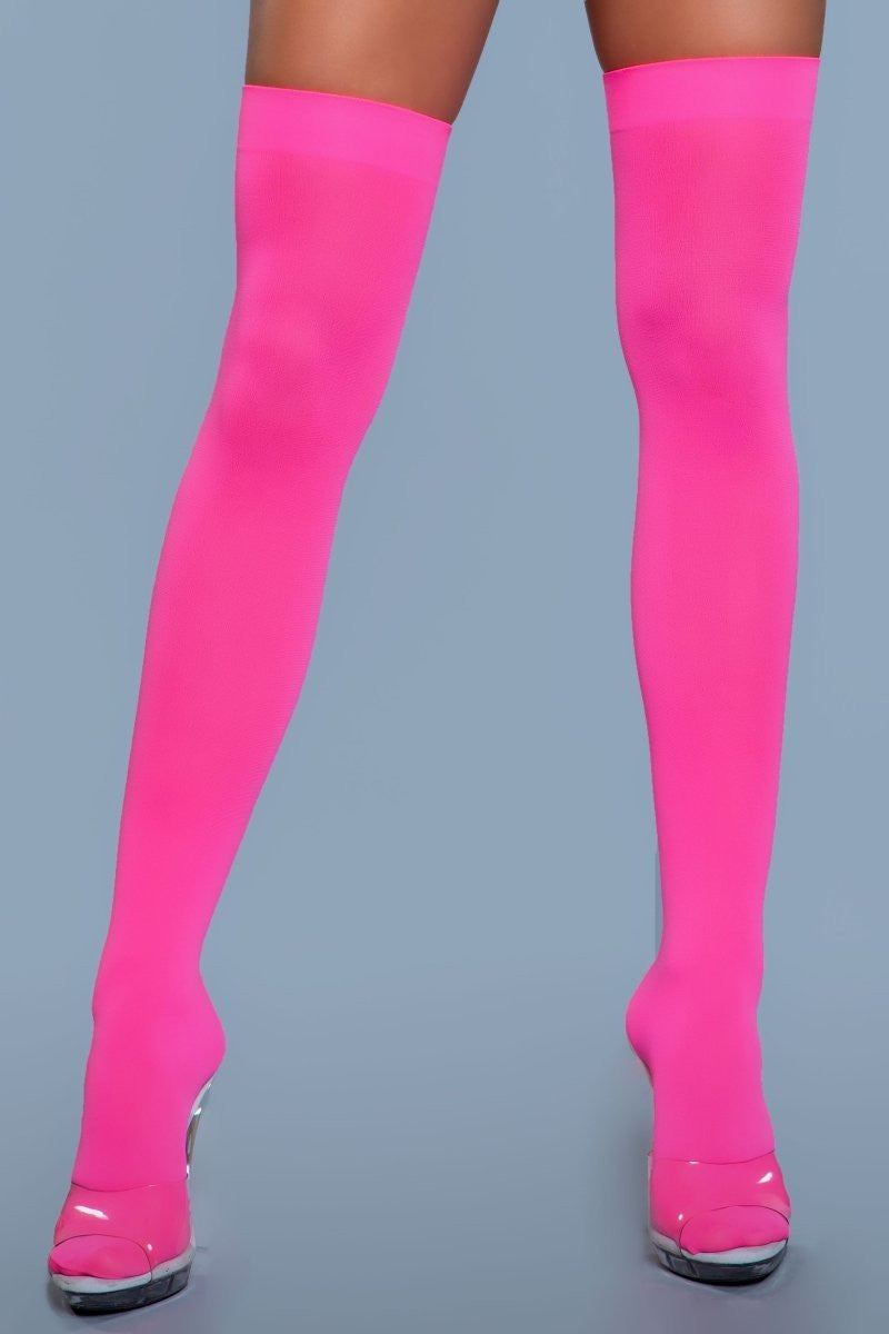 1932 Opaque Nylon Thigh Highs-3